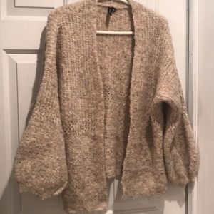 Oatmeal fuzzy cardigan!